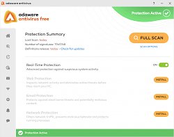 Real-time ochranaAdaware Antivirus Free