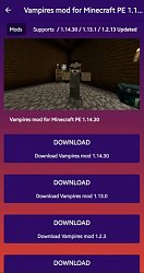 UpíryModern Mods for Minecraft PE (mobilné)