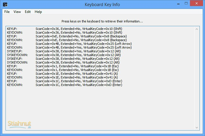 Keyboard Key Info