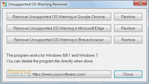 Unsupported OS Warning Remover
